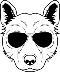 Obraz premium Jindo In Sunglasses