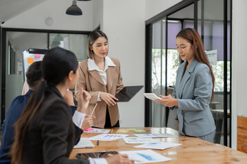 Asia business meeting   consultations of business people in the company's meeting room. 