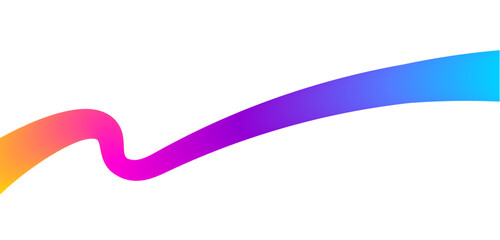 Colorful gradient wavy shape for abstract background.