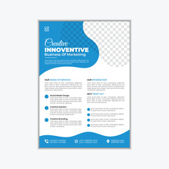 Creative corporate and business flyer brochure template design