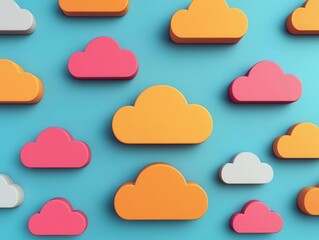 Multi-cloud environment with various virtual machines and services, cloud computing, multi-cloud strategy