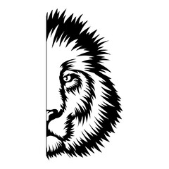 Lion Half Face