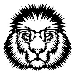 Lion In Glasses