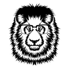 Lion In Glasses