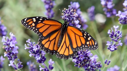 Fototapeta premium Orange colour butterfly 