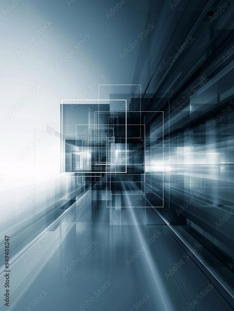 Poster minimalistic technology abstract background with sleek lines and geometric shapes, emphasizing moder