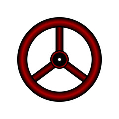 Obraz premium Steering wheel icon on white background. Vector illustration.