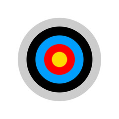 Archery target. Target vector icons, isolated on white background. Targets different shapes and color. Archery target business concept, Vector PNG