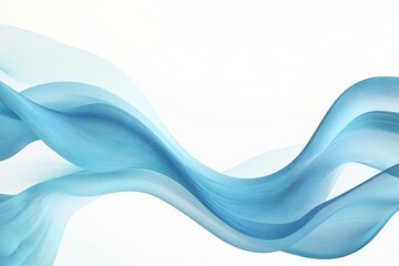 Fototapeta premium Elegant blue wave pattern on a simple white surface. Premium wave background for banners, posters or wallpaper , ai