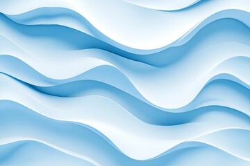 Obraz premium Elegant blue wave pattern on a simple white surface. Premium wave background for banners, posters or wallpaper , ai
