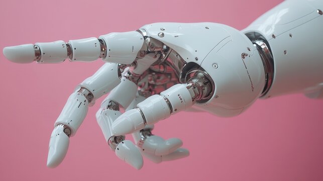 Robotic Hand Reaching Out Futuristic Technology Generative AI