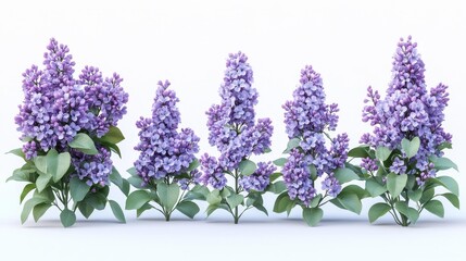 Fototapeta premium Beautiful Lilac Blossoms Generative AI