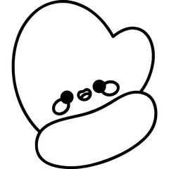 Christmas gloves illustration dooodle cute cartoon hand drawing 