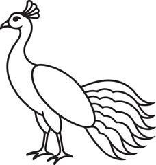 Peacock vector Silhouette -  Peacock isolated  Vector Design logo  Black and white silhouette peacock vector illustration. Silhouette illustration of a peacock Tail Display on Whi