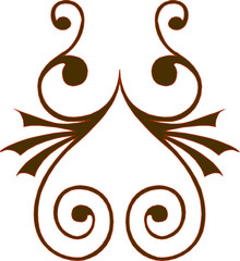 Sketch vector illustration silhouette drawing ornament relief icon logo symbol classic vintage ethnic floral traditional 