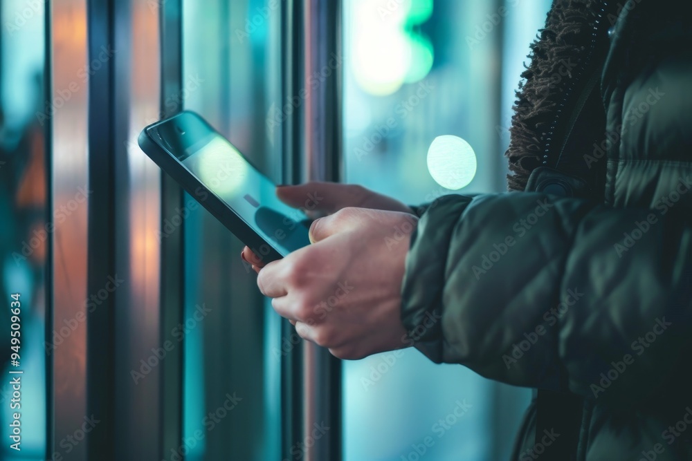 Poster person holding cell phone, show how two-factor authentication can prevent unauthorized access to a c