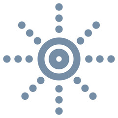 Boho Art-Inspired Element, Isolated on White