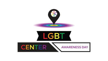 LGBT Center Awareness Day is observed every year on October. Holyday Awareness concept. background, placard, banner template Vector illustration design.