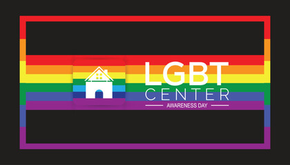 LGBT Center Awareness Day is observed every year on October. Holyday Awareness concept. background, placard, banner template Vector illustration design.