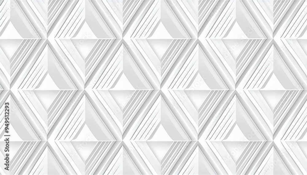 Poster abstract elegant seamless pattern. minimalist empty triangular bg. white silver geometric universal 