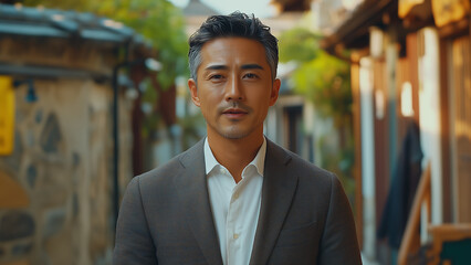 アジア人 男性 ダンディ