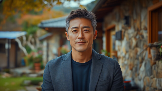 アジア人 男性 ダンディ