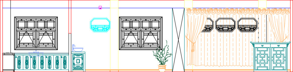 Vector illustration silhouette sketch of interior architecture design of classic vintage ethnic traditional modern minimalist home furniture
