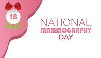 National Mammography Day is observed every year on October. Medical Healthcare Awareness concept. background, placard, banner template Vector illustration design.