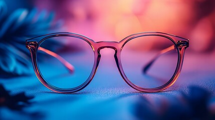 Glasses and eye care items displayed artistically against a bright backdrop, symbolizing World Sight Day