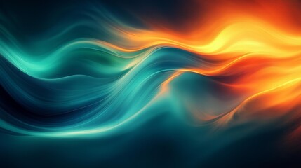 Fototapeta premium Abstract Waves of Colorful Light Generative AI