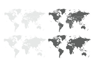 Fototapeta premium World map.United States, China, Russia, Germany, United Kingdom, Japan, France, India, Brazil, Canada, Italy, South Korea, Australia, Saudi Arabia, Mexico, Turkey, South Africa, Indonesia, Argentina.