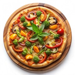 Delicious healthy pizza food