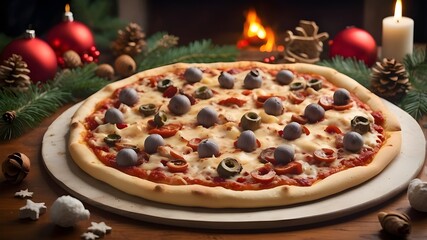 christmas pizza