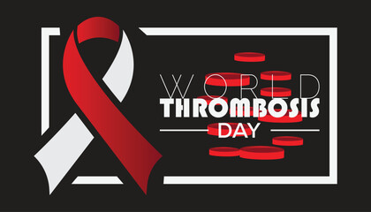 World Thrombosis Day is observed every year on October. Medical Healthcare Awareness concept. background, placard, banner template Vector illustration design.