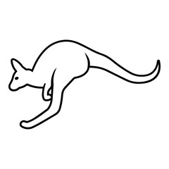Baby Kangaroo Outline