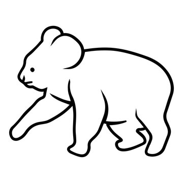 recommend clip art: Baby Koala Outline