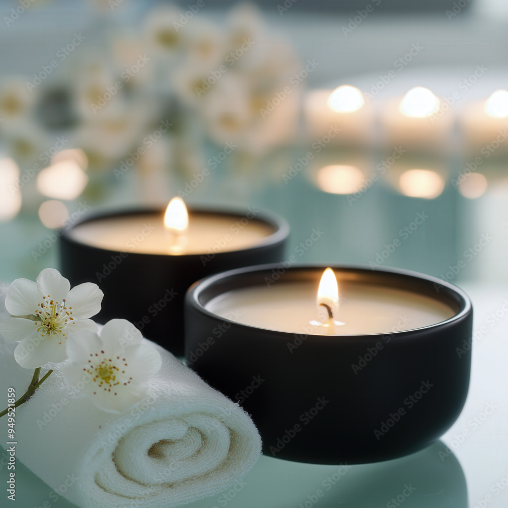 Sticker Spa Candles Isolated