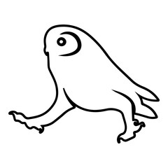 Baby Owl Outline