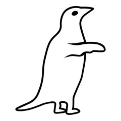Baby Penguin Outline