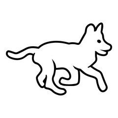 Baby Wolf Outline