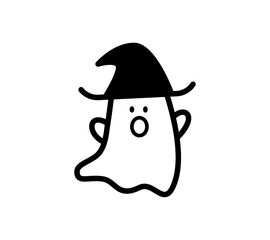 ビックリするオバケのイラスト
