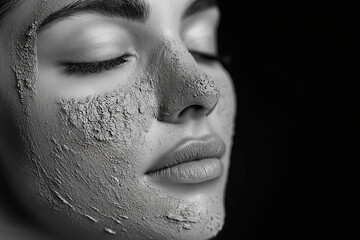 Stunning Model With Body Covered By Clay In Spa