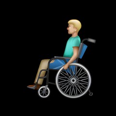 Obraz premium Person in Wheelchair Emoji