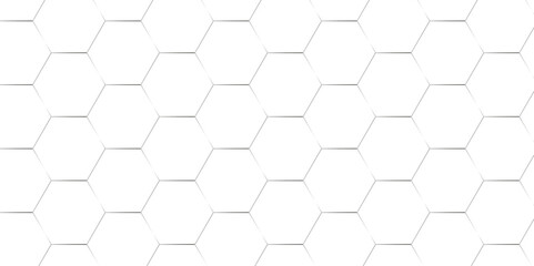 Abstract creative geometric Pattern of white hexagon. white hexagonal wallpaper background. Futuristic abstract honeycomb mosaic background. white hexagon geometric digital web cell texture.