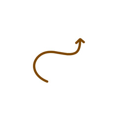 brown arrow line