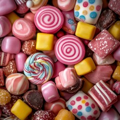 A Close-Up View of Various Colorful Candies