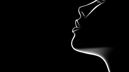 A striking silhouette of a girl stands out in the dark, with an abstract eye gazing upward, evoking mystery and depth.