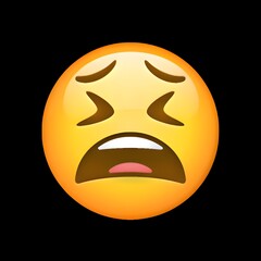 Fototapeta premium Weary Face Emoji 