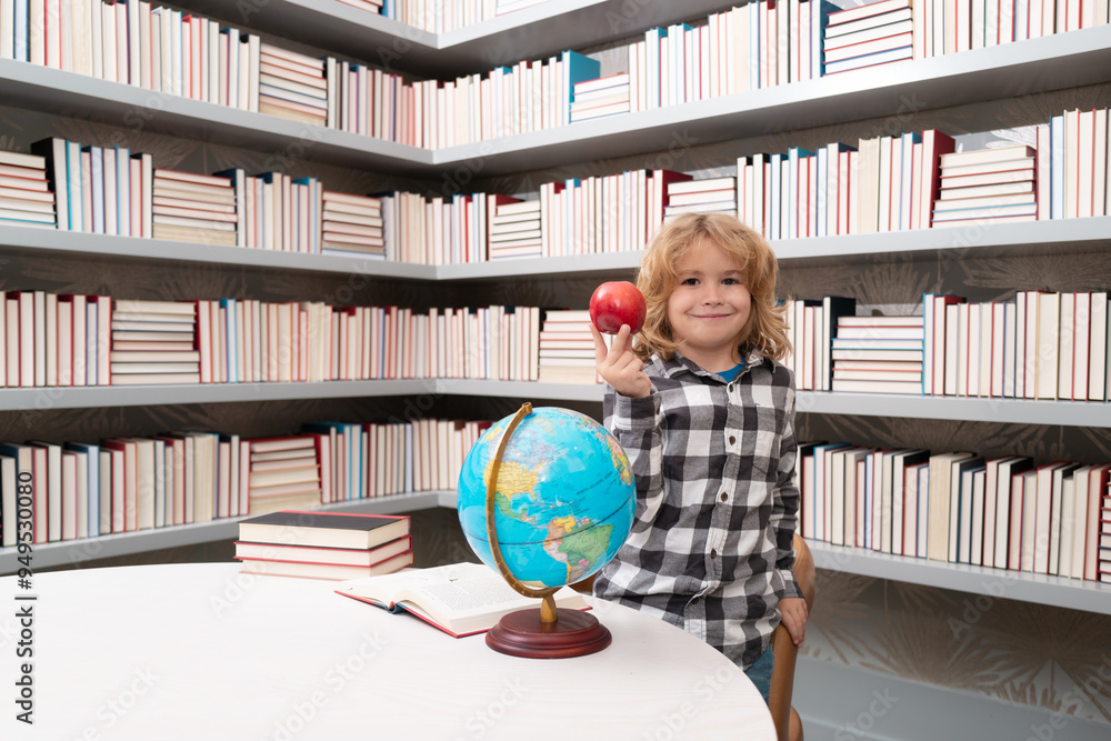 Poster back to school. school and students in classroom. education kids. studying and learning concept. sch
