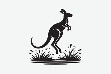 Kangaroo and vector art illustration